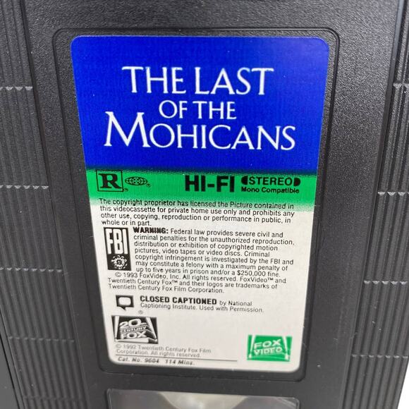 The Last Of The Mohicans VHS - Picture 3 of 8